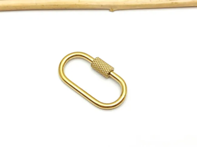 Inchizatoare otel inoxidabil 304 auriu placat IP oval 26x14x4mm