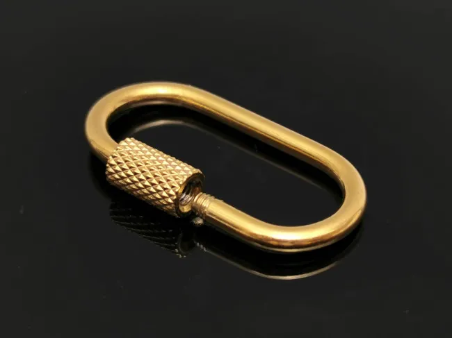 Inchizatoare otel inoxidabil 304 auriu placat IP oval 26x14x4mm