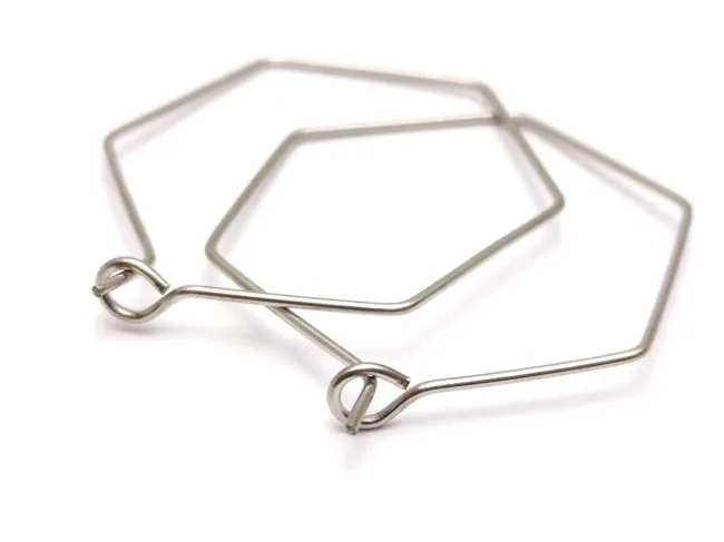 Tortite cercei otel inoxidabil 304 hexagon 32x26x24mm (2buc)
