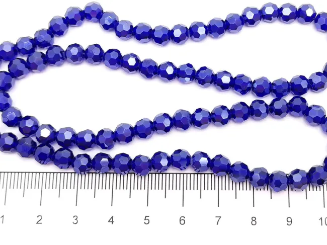 Margele cristal rotund fatetat 6mm blue inchis lustered (sirag)