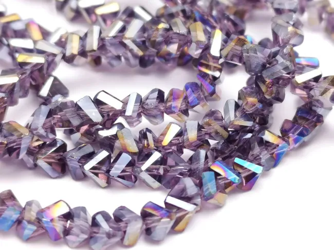Margele cristal triunghi 3.5x4x3.5mm indigo AB (sirag)