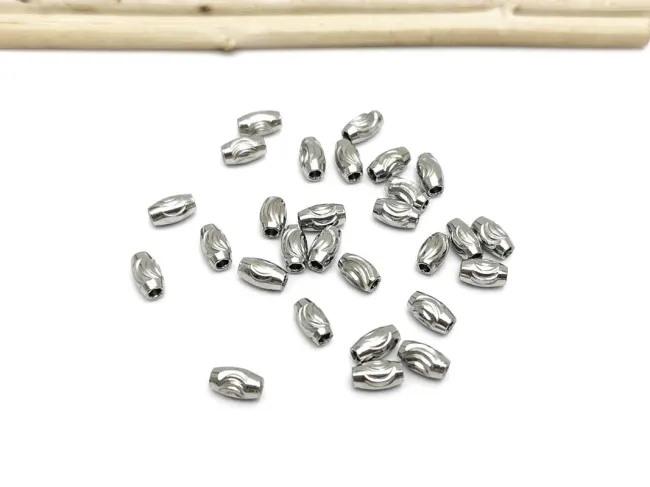 Margele otel inoxidabil 201 oval 5x3mm