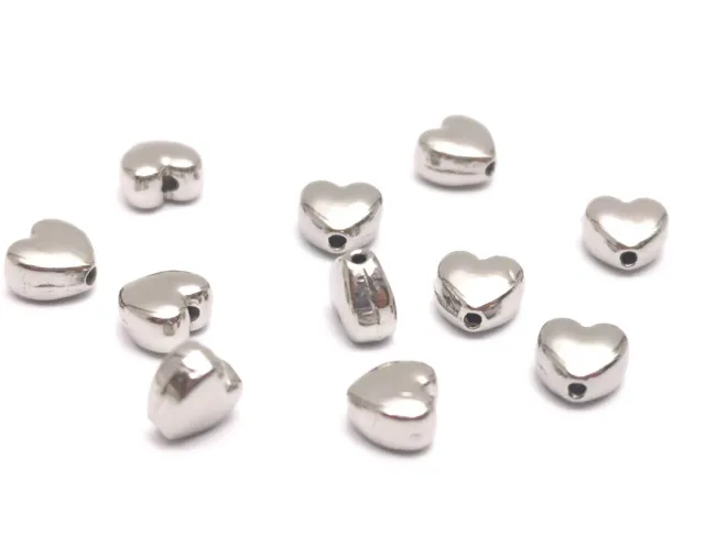 Margele otel inoxidabil 304 inima 5x5x3mm (1buc)