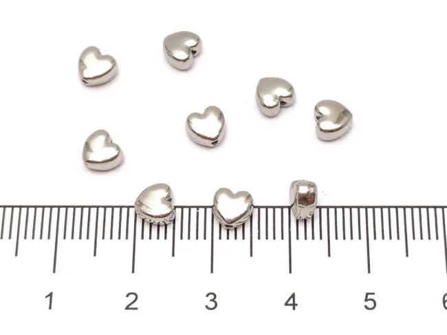Margele otel inoxidabil 304 inima 5x5x3mm (1buc)