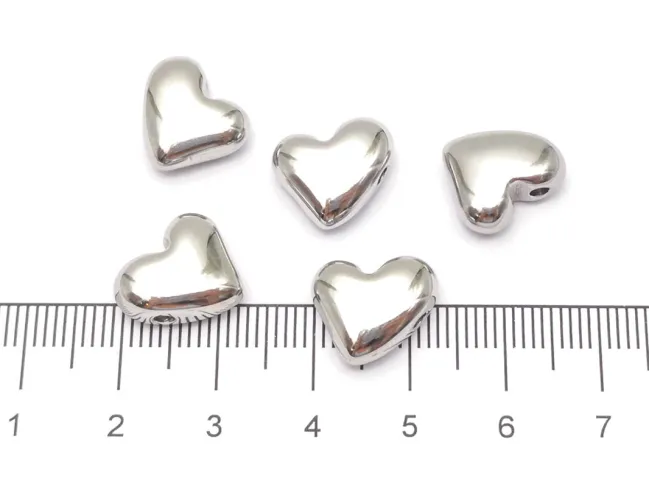 Margele otel inoxidabil 304 inima 13x11x6mm (1buc)