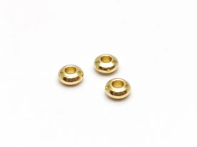Margele otel inoxidabil 304 disc 4x2mm placat cu aur 18K (1buc)