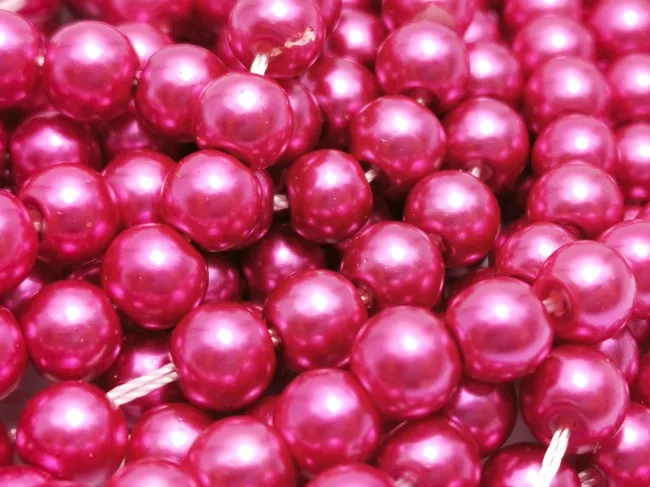 Perle de sticla calitate a 6mm fucsia (sirag)