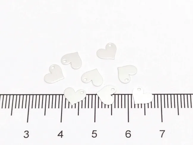 Charm inima 7x6mm argint 925 (1buc)