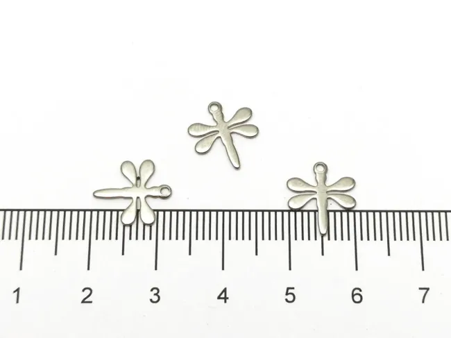 Charm otel inoxidabil 201 libelula 12x10mm