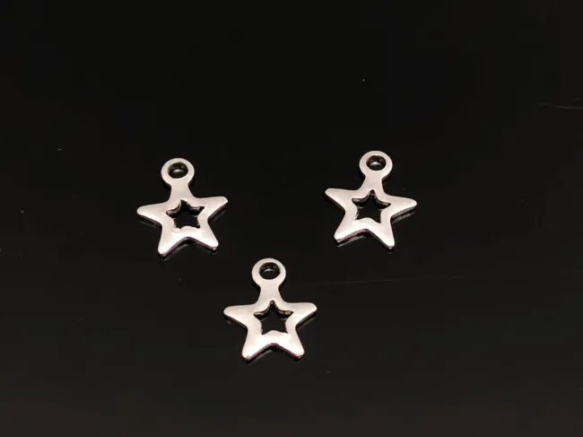 Charm otel inoxidabil 304 stea 8x7mm