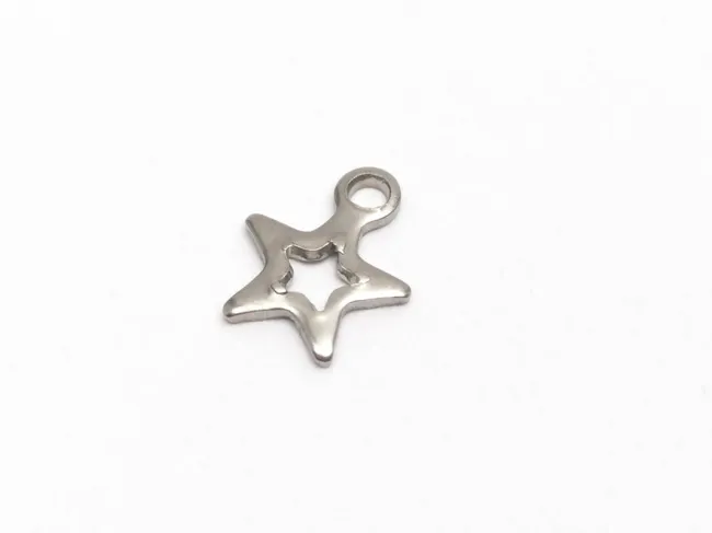 Charm otel inoxidabil 304 stea 8x7mm