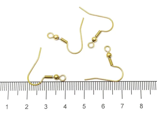 Tortite cercei otel inoxidabil 304 auriu 20x19mm (2buc)