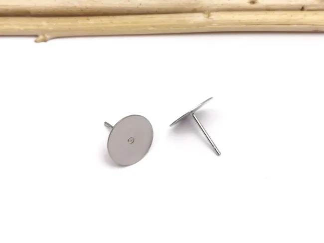 Tortite cu tija otel inoxidabil 316 hipoalergenic platou 10mm (2buc)