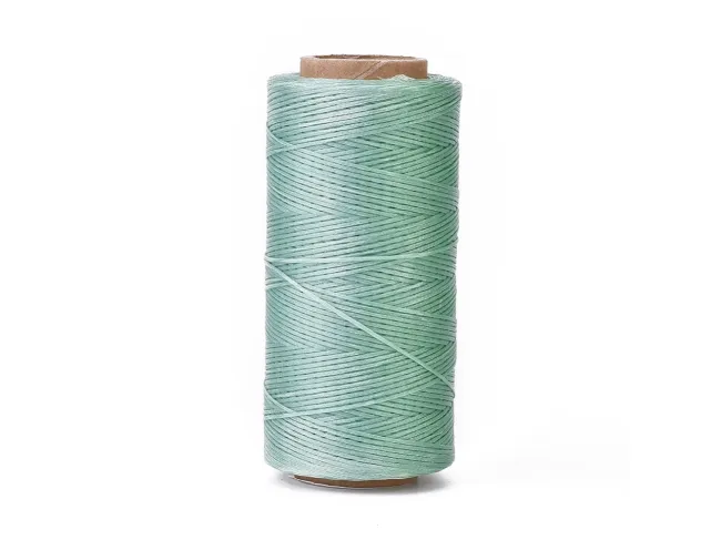 Rola ata cerata plata micro macrame 0.80mm verde menta (260m)