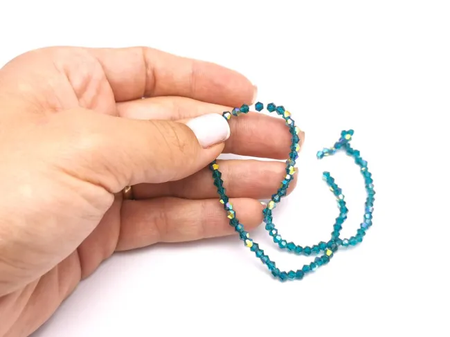 Margele cristal biconic 3mm marin AB (sirag)