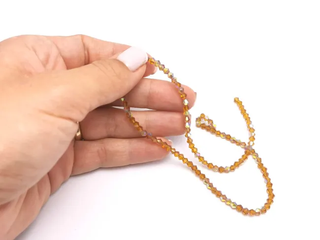 Margele cristal biconic 3mm miere AB (sirag)