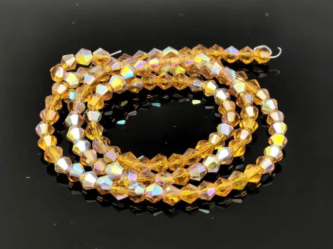 Margele cristal biconic 3mm miere AB (sirag)