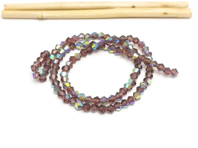 Margele cristal biconic 3mm ametist AB (sirag)