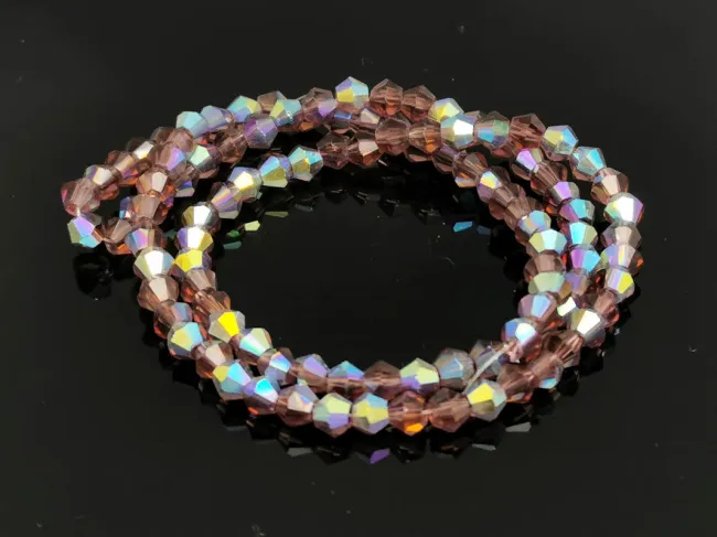 Margele cristal biconic 3mm ametist AB (sirag)