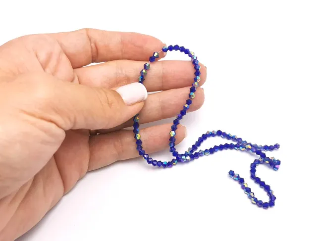 Margele cristal biconic 3mm blue AB (sirag)