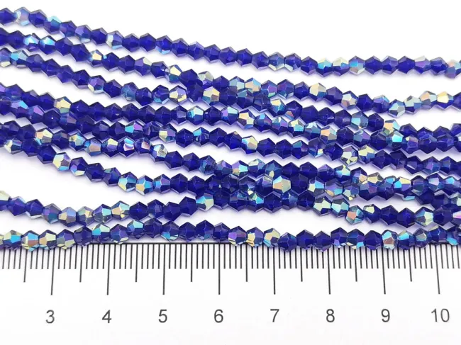 Margele cristal biconic 3mm blue AB (sirag)