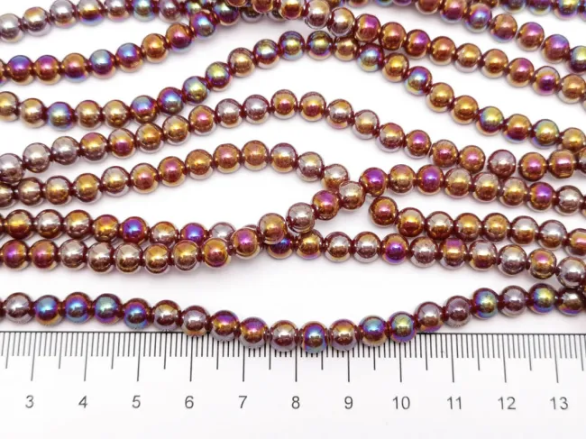 Margele sticla 6mm burgundy grape AB (sirag)