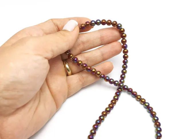 Margele sticla 6mm burgundy grape AB (sirag)