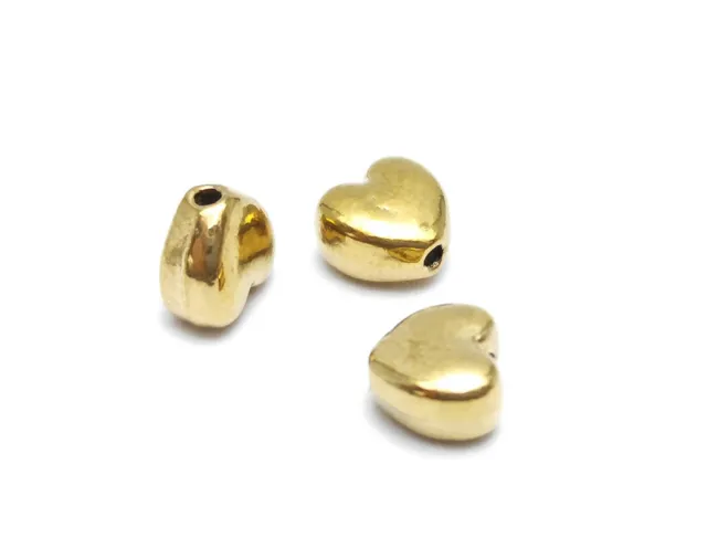 Margele otel inoxidabil 304 auriu inima 5x5x3mm (1buc)