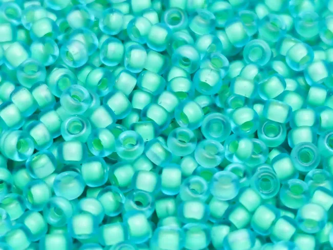 Miyuki Rocailles Rotunde 11/0 Semi Matte Seafoam Lined Aqua (10g)