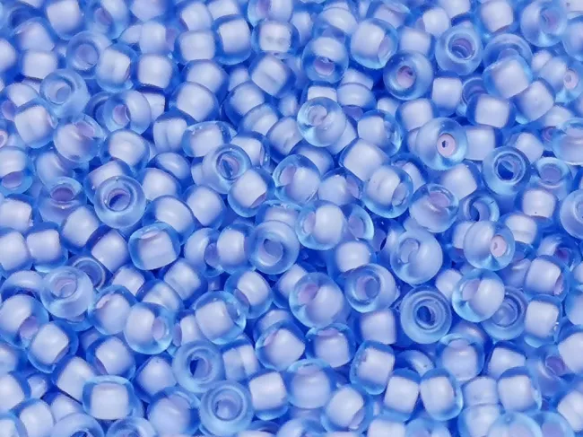 Miyuki Rocailles Rotunde 11/0 Semi Matte Blue Lined Cornflowet (10g)