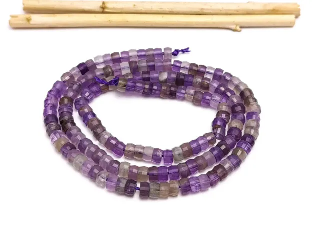 Sirag ametist disc fatetat 4x2~2.5mm