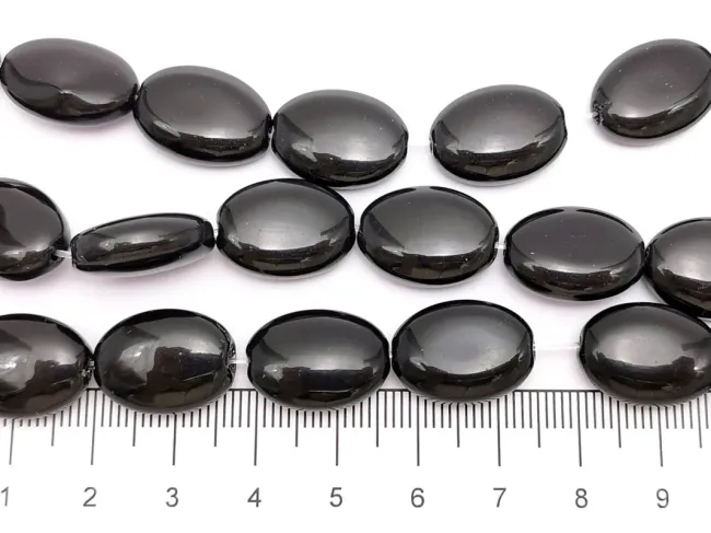 Sirag scurt Onix oval plat 17x12mm