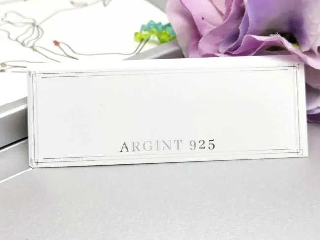 Cartonas suport bijuterii Argint 925 - 8.6x3cm (50buc)