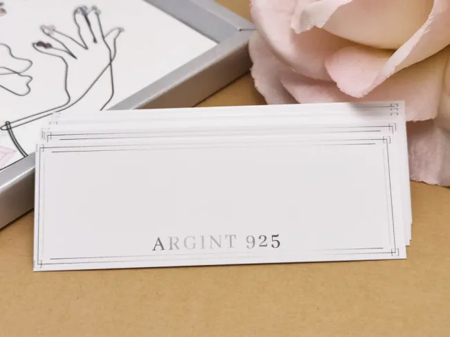 Cartonas suport bijuterii Argint 925 - 8.6x3cm (50buc)