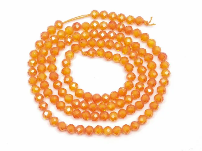 Sirag Cubic Zirconia sfere fatetate 3mm portocaliu