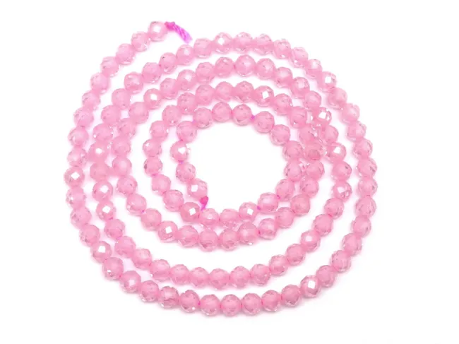 Sirag Cubic Zirconia sfere fatetate 3mm roz
