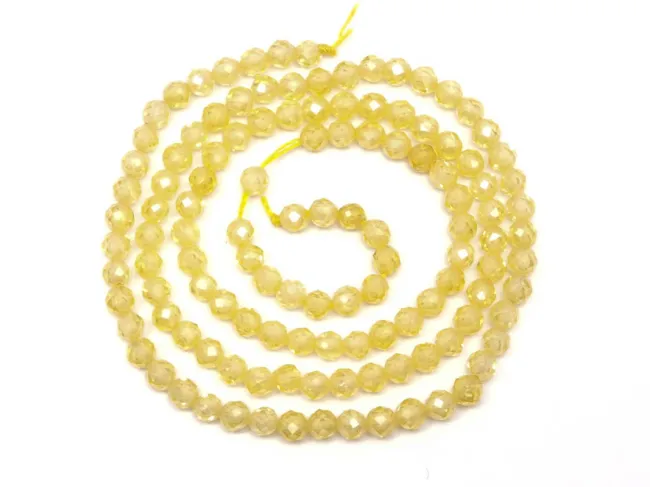 Sirag Cubic Zirconia sfere fatetate 3mm galben