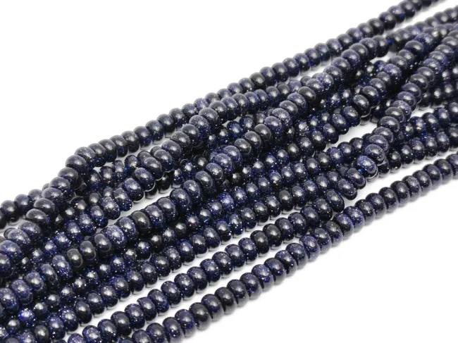 Sirag blue goldstone rondele 4x2mm