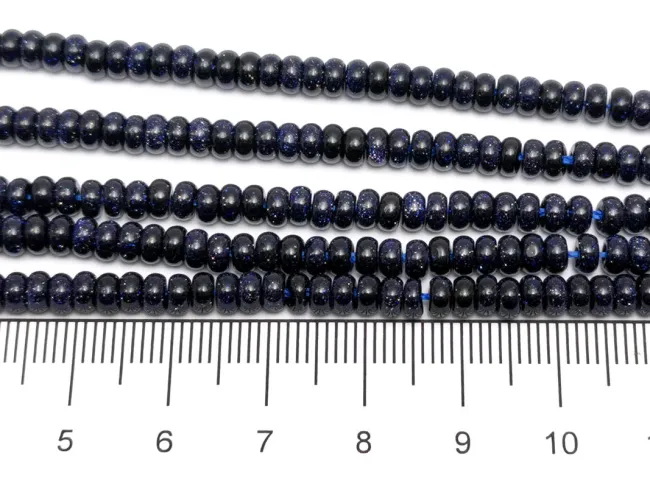 Sirag blue goldstone rondele 4x2mm