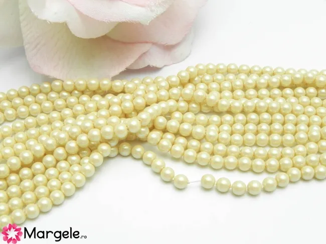 Perle preciosa maxima 4mm pearlescent yellow (1buc)