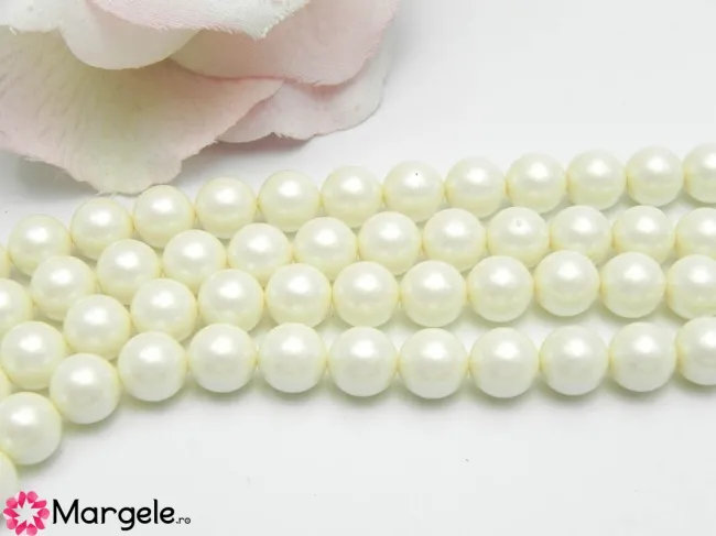 Perle preciosa maxima 8mm pearlescent cream (1buc)