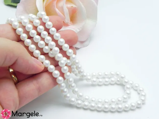 Perle preciosa maxima 6mm pearlescent white (1buc)