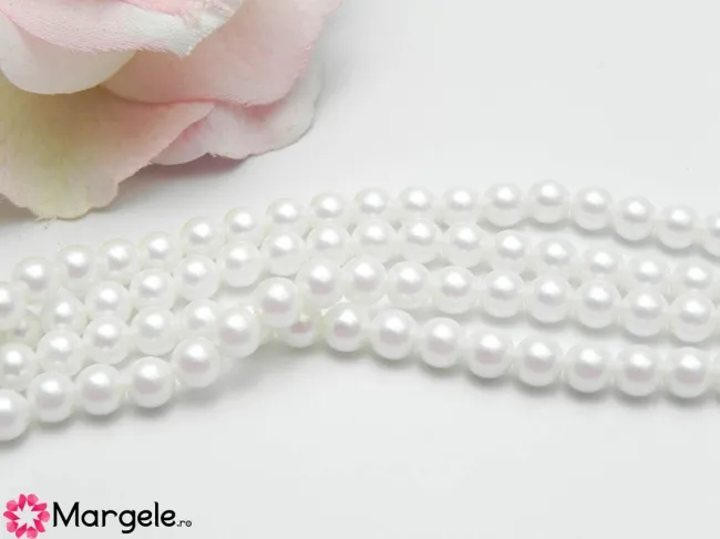 Perle preciosa maxima 6mm pearlescent white (1buc)