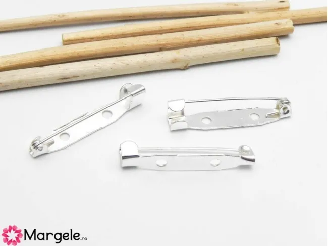 Baza pentru brosa 30x5mm argintiu (1buc)