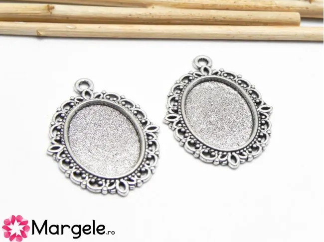 Baza cabochon 30x22mm interior 18x13mm