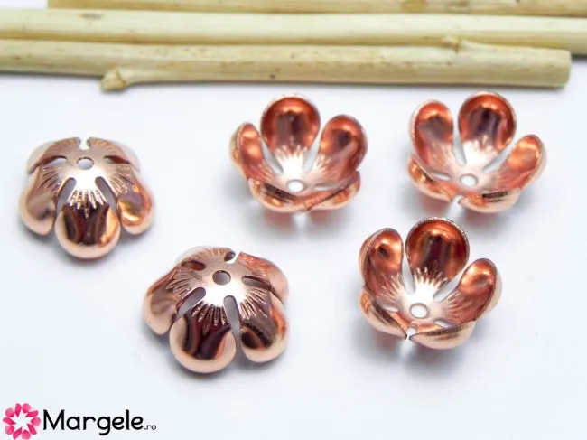 Capacele 13x5mm rose gold (1buc)