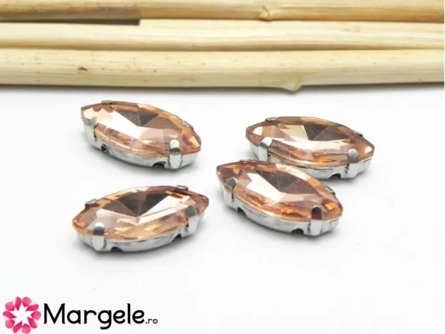 Distantier montee cu rhinestone de cristal 15x7mm somon