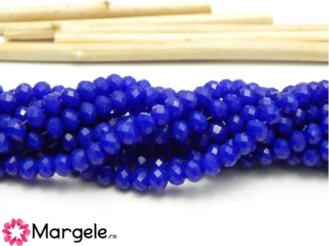 Margele cristal rotund fatetat 4mm blue opac (sirag)