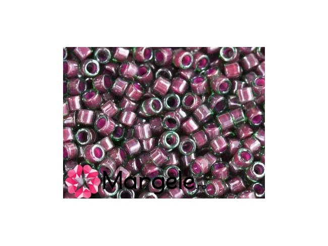 Miyuki delica 11/0 cranberry lined emerald luster (5g)