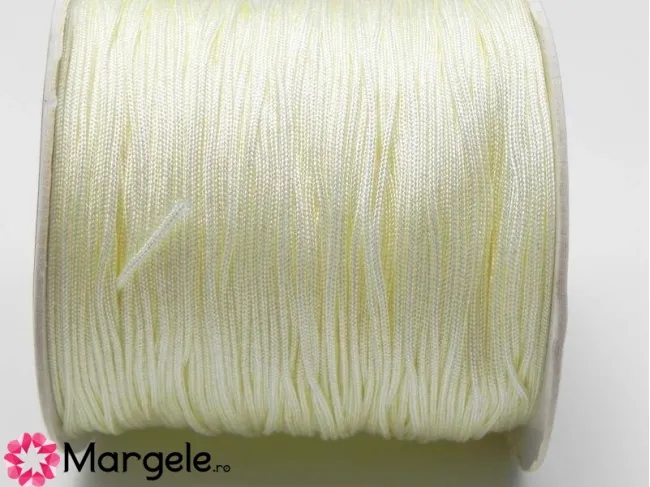 Snur cu nylon pentru bratari 0.8mm ivory (10m)